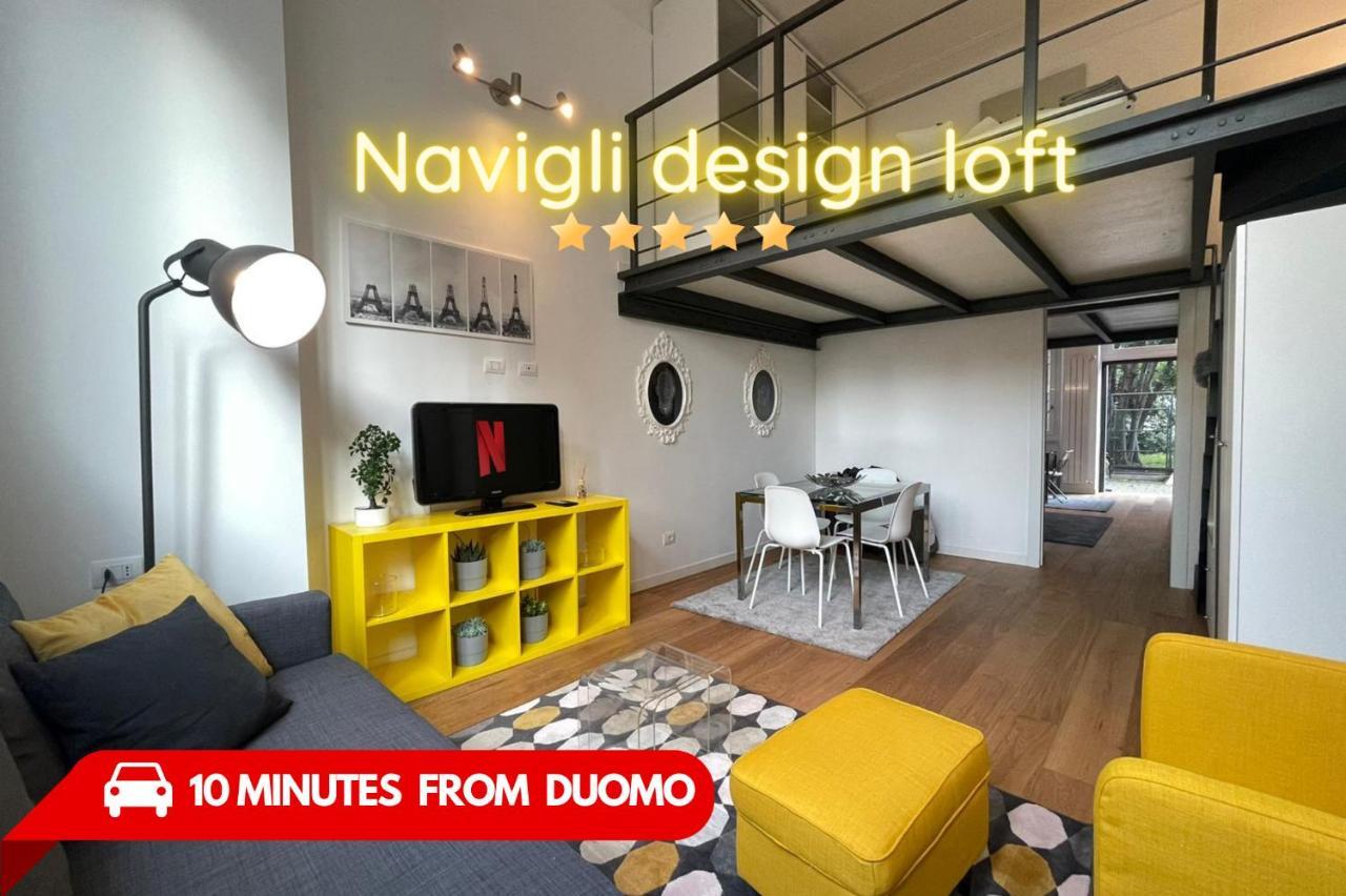 Апартаменты Navigli Design Loft - 7 Stops From Duomo, Ac, Netflix Милан Экстерьер фото